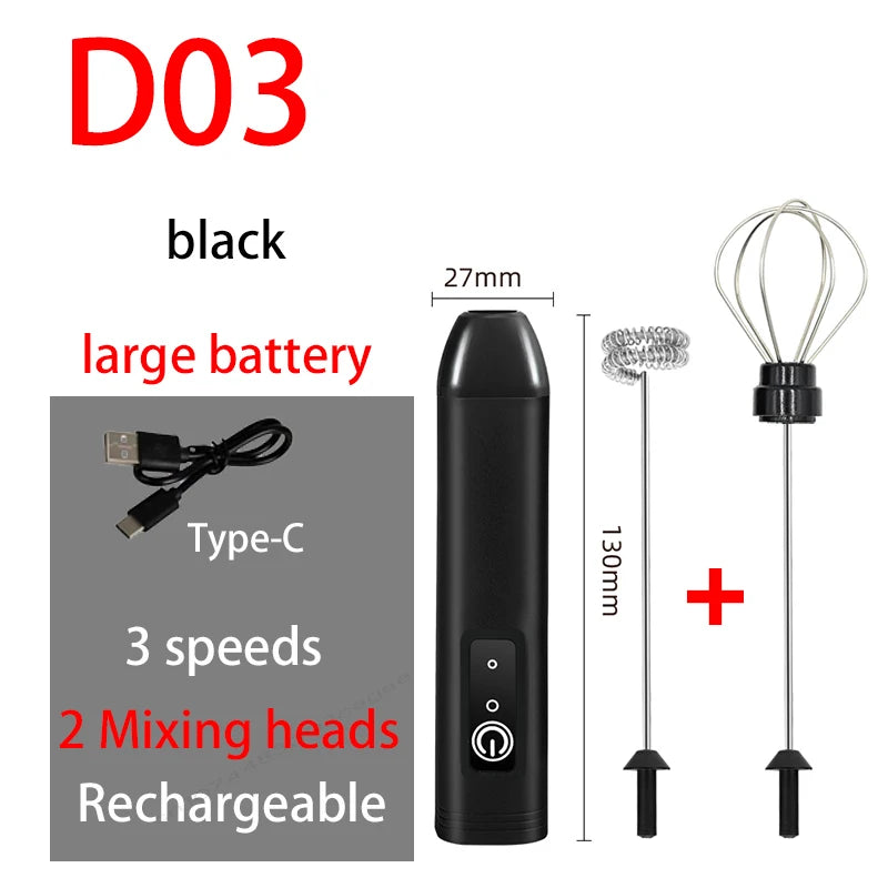 3-Speed Electric Milk Frother