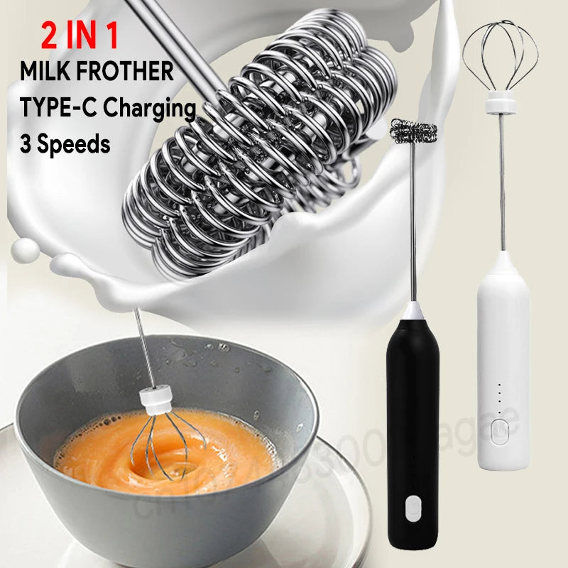3-Speed Electric Milk Frother