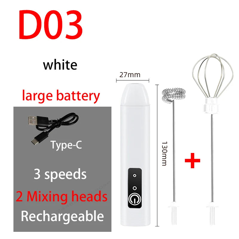 3-Speed Electric Milk Frother