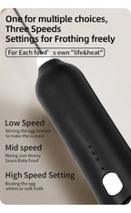 3-Speed Electric Milk Frother