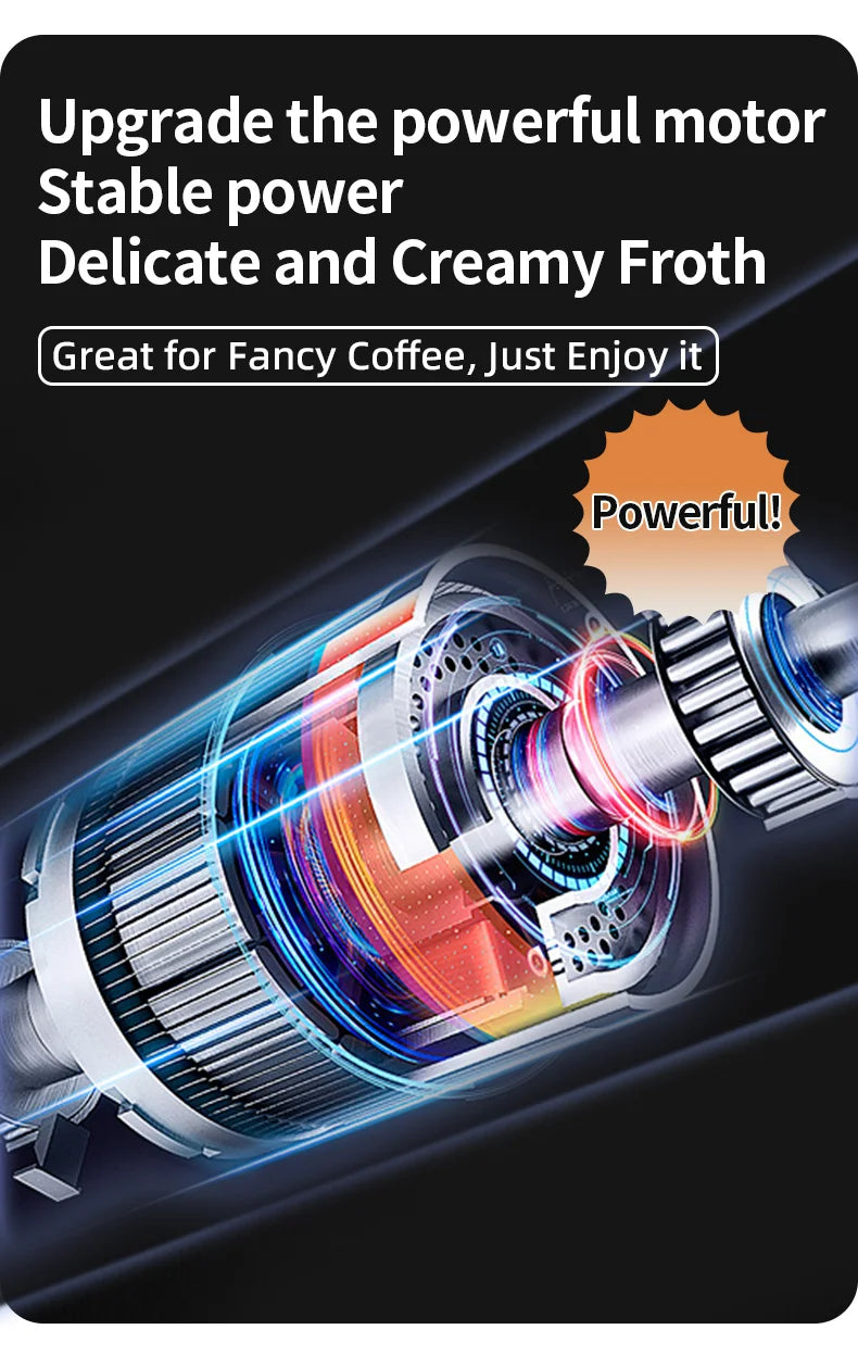 3-Speed Electric Milk Frother